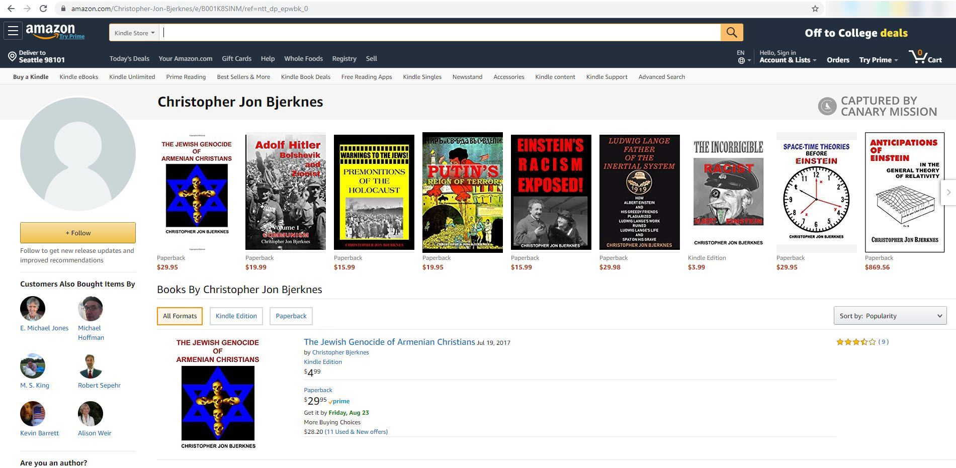 Christopher Jon Bjerknes, Amazon - Aug 21, 2019