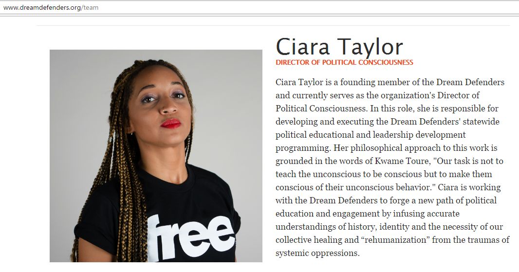 Ciara Taylor, dreamdefenders.org - 9 Oct 2016
