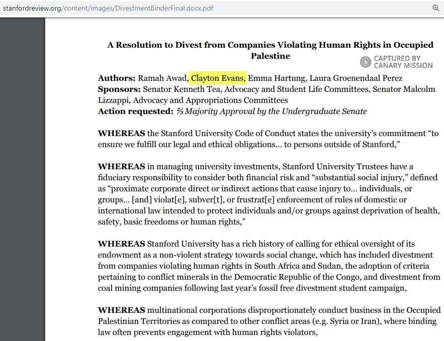 Clayton Evans, stanfordreview.org - Jan 27, 2015