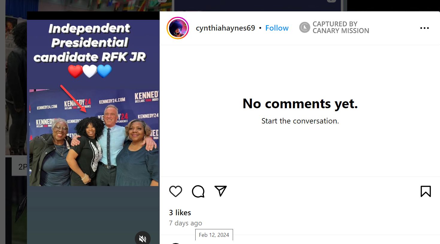 Cynthia Haynes, Instagram - Feb 12, 2024