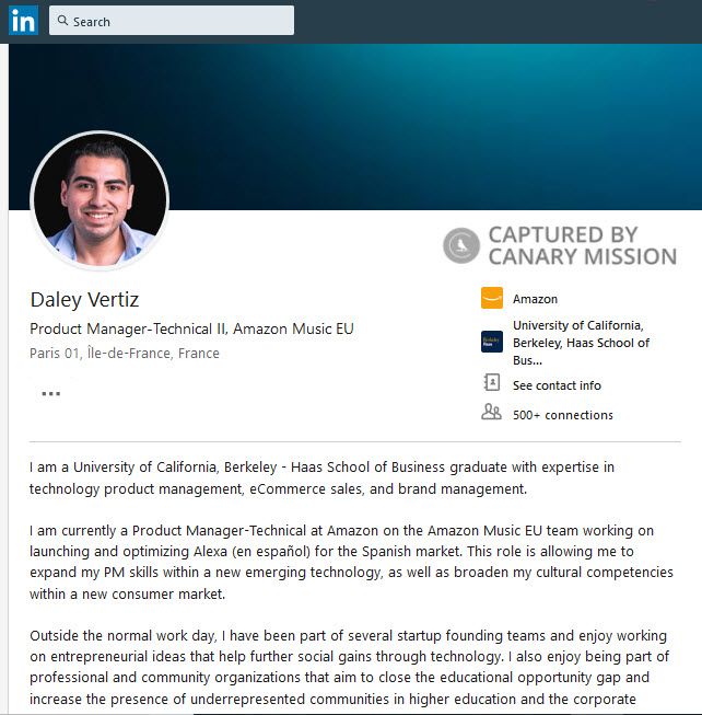 Daley Vertiz, LinkedIn - Aug 27, 2018