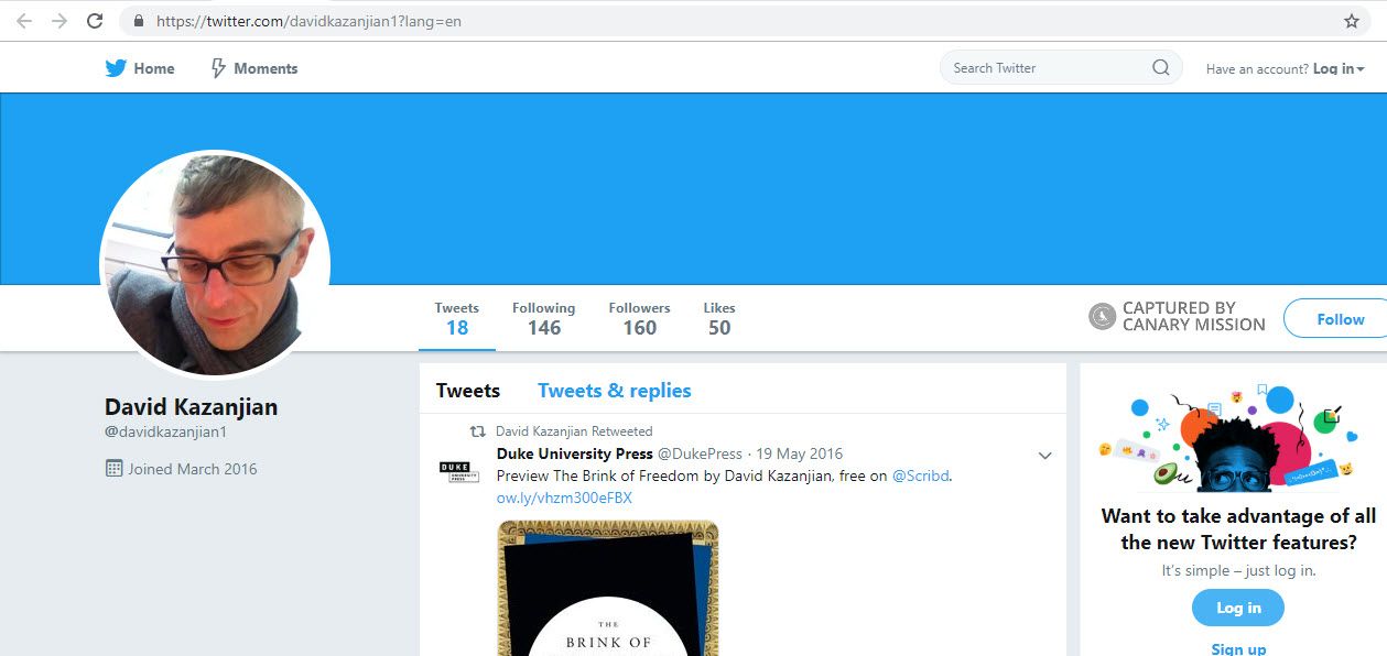 David Kazanjian, Twitter - Aug 8, 2019