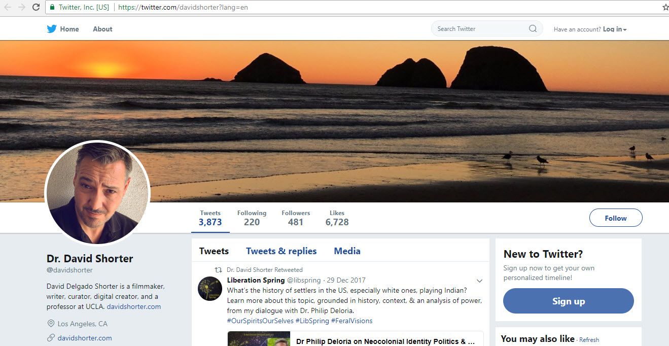 David Shorter, Twitter - Jan 1, 2018