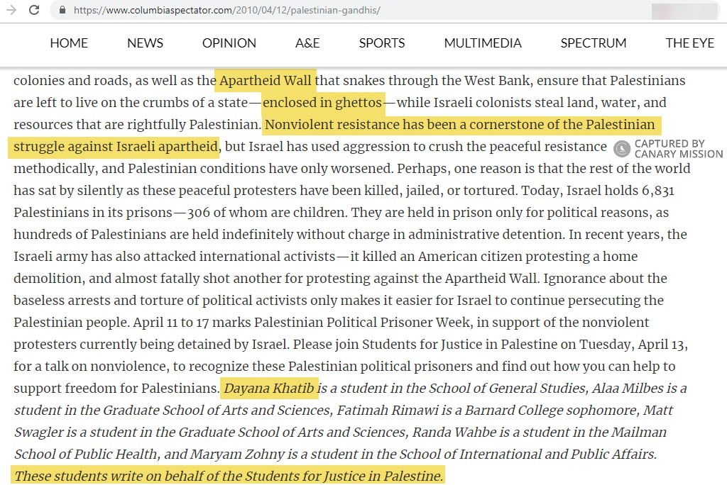 Dayana Khatib, columbiaspectator.com - Mar 29, 2013