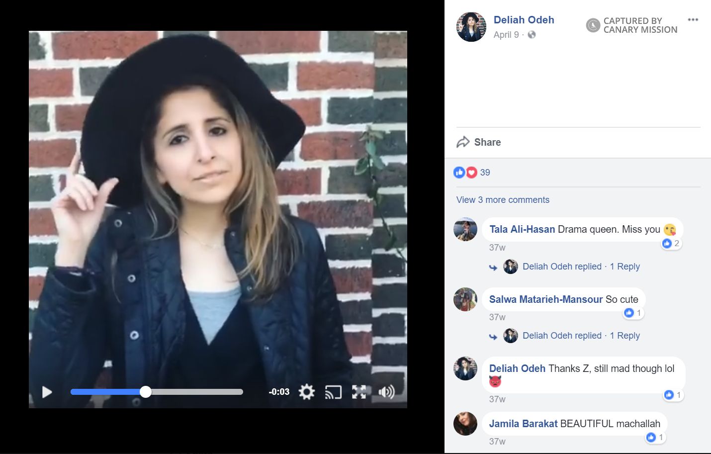 Deliah Odeh, Facebook - Apr 9, 2017