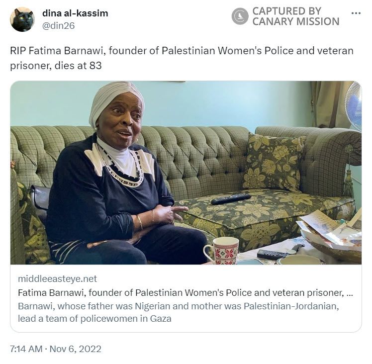 Dina Al-Kassim, Twitter - Nov 6, 2022