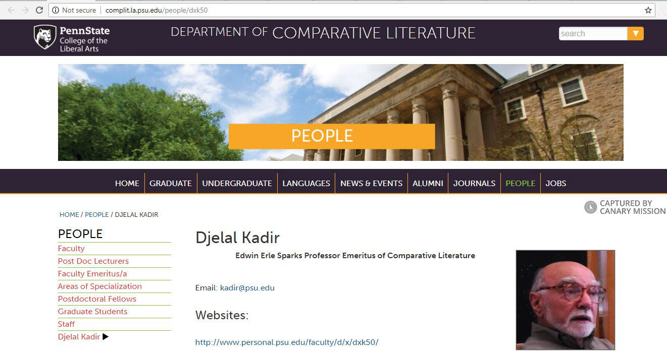 Djelal Kadir, complit.la.psu.edu - Sep 15, 2018