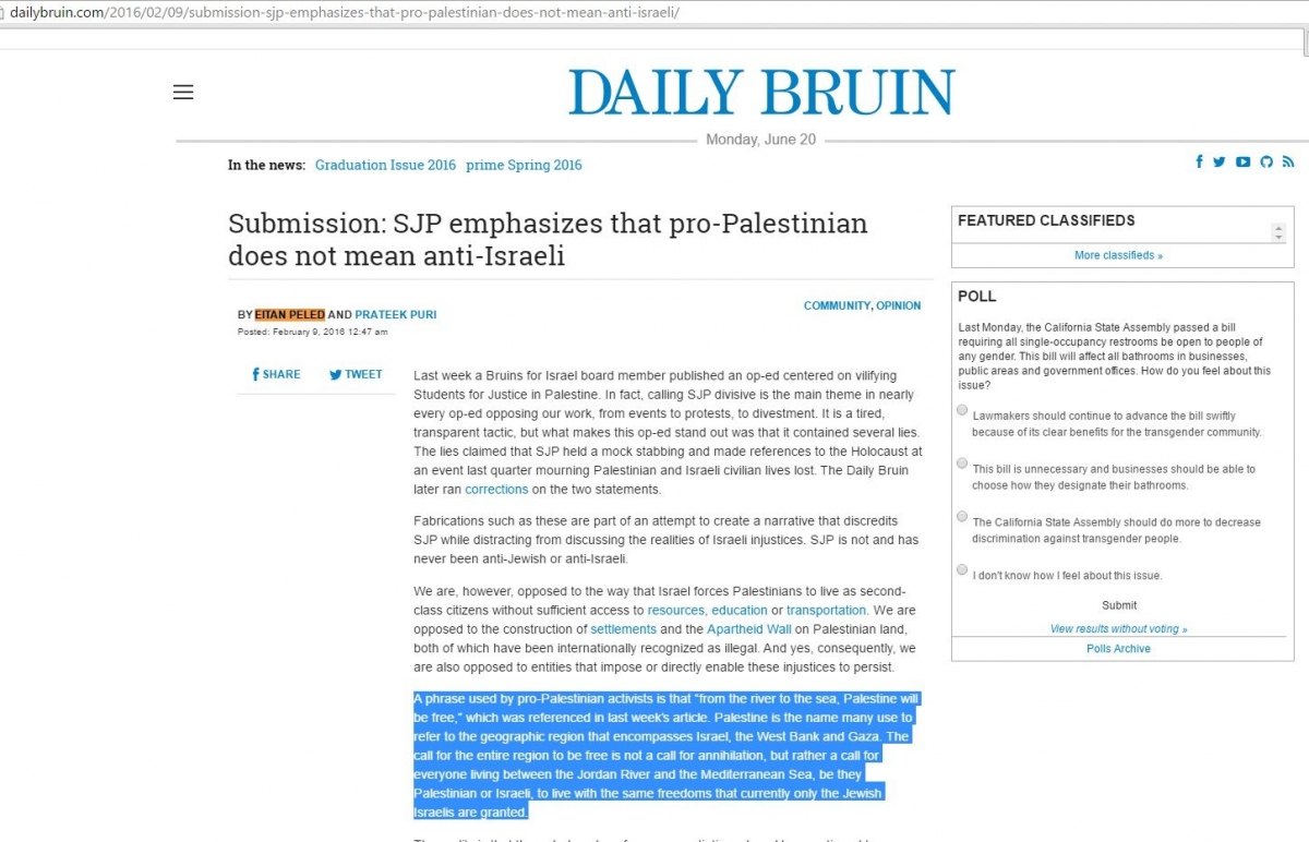 Eitan Peled, dailybruin.com - 9 Feb 2016