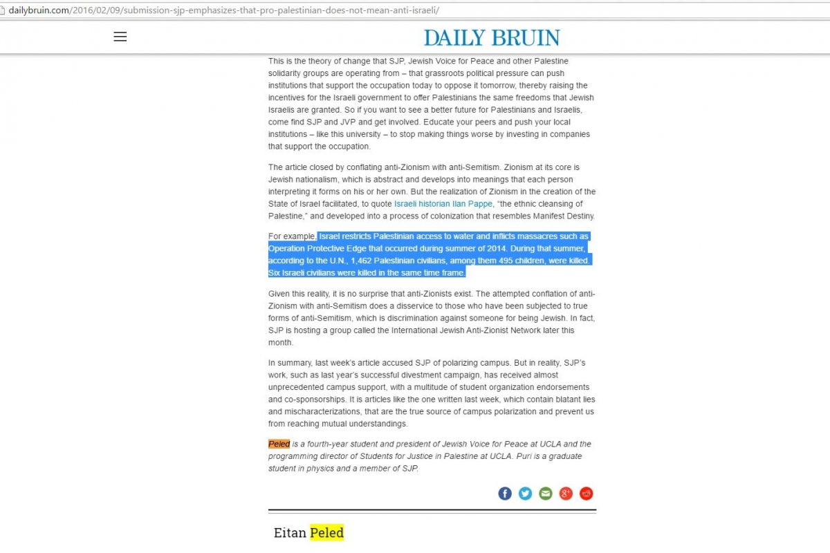 Eitan Peled, dailybruin.com - 9 Feb 2016