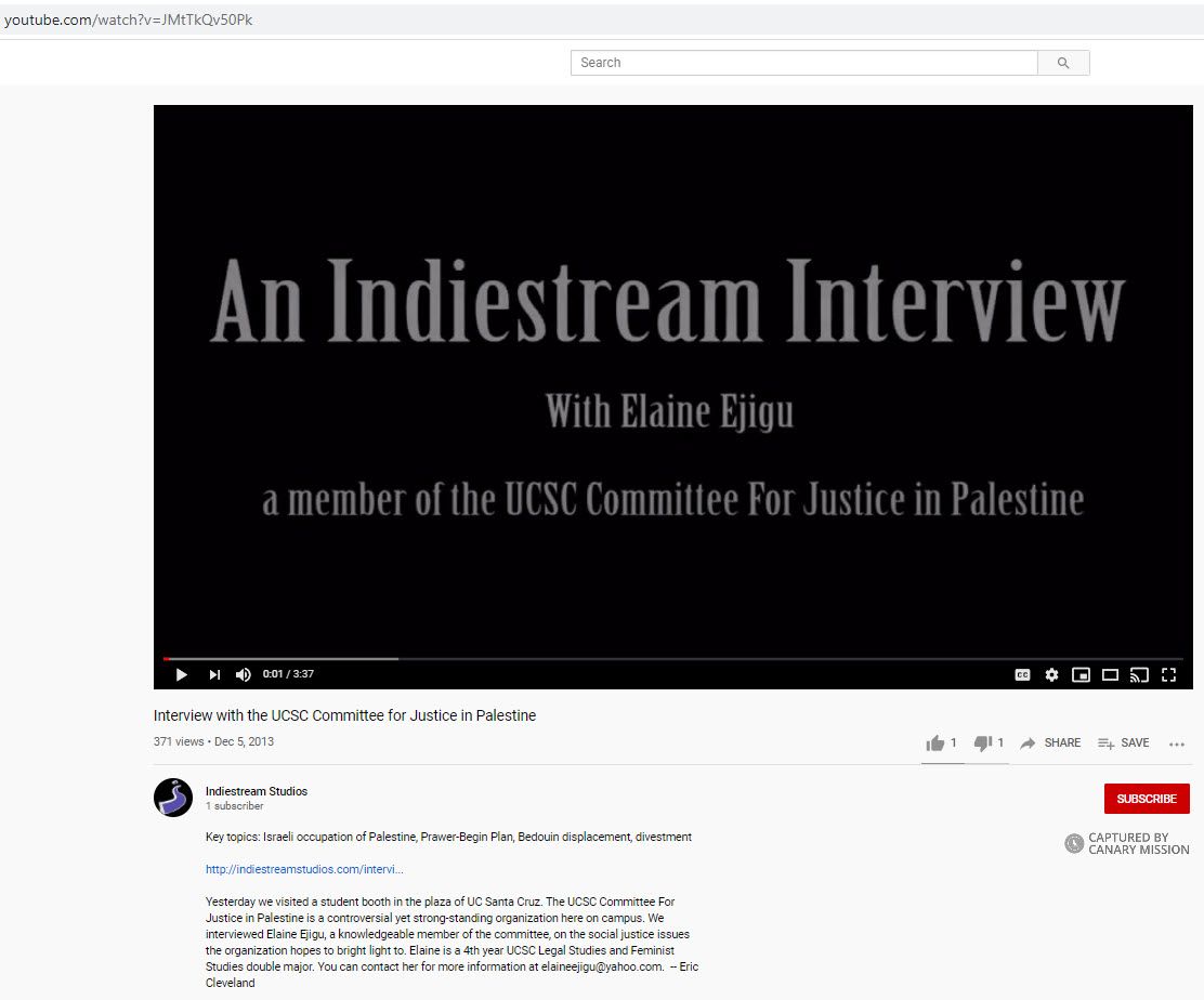 Elaine Ejigu, Youtube - Dec 5, 2013