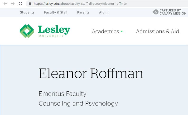 Eleanor Roffman, lesley.edu - Mar 17, 2019