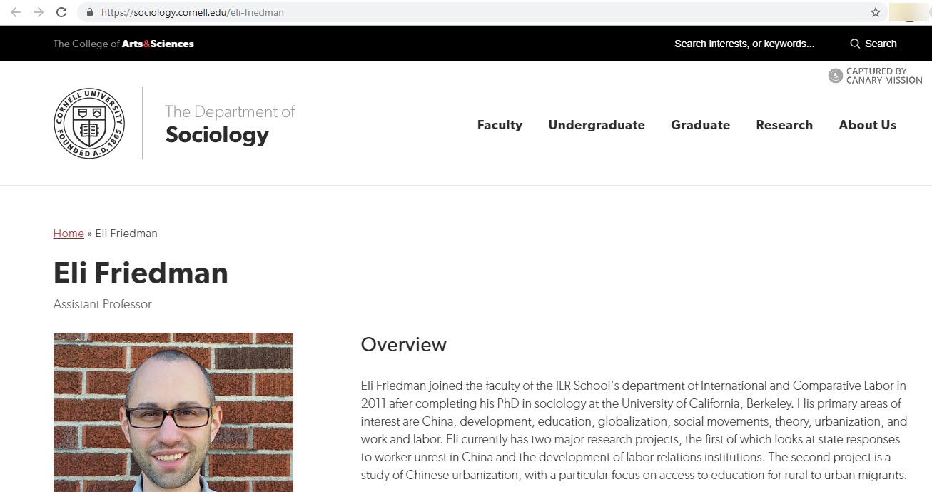 Eli Friedman, sociology.cornell.edu - Dec 23, 2019