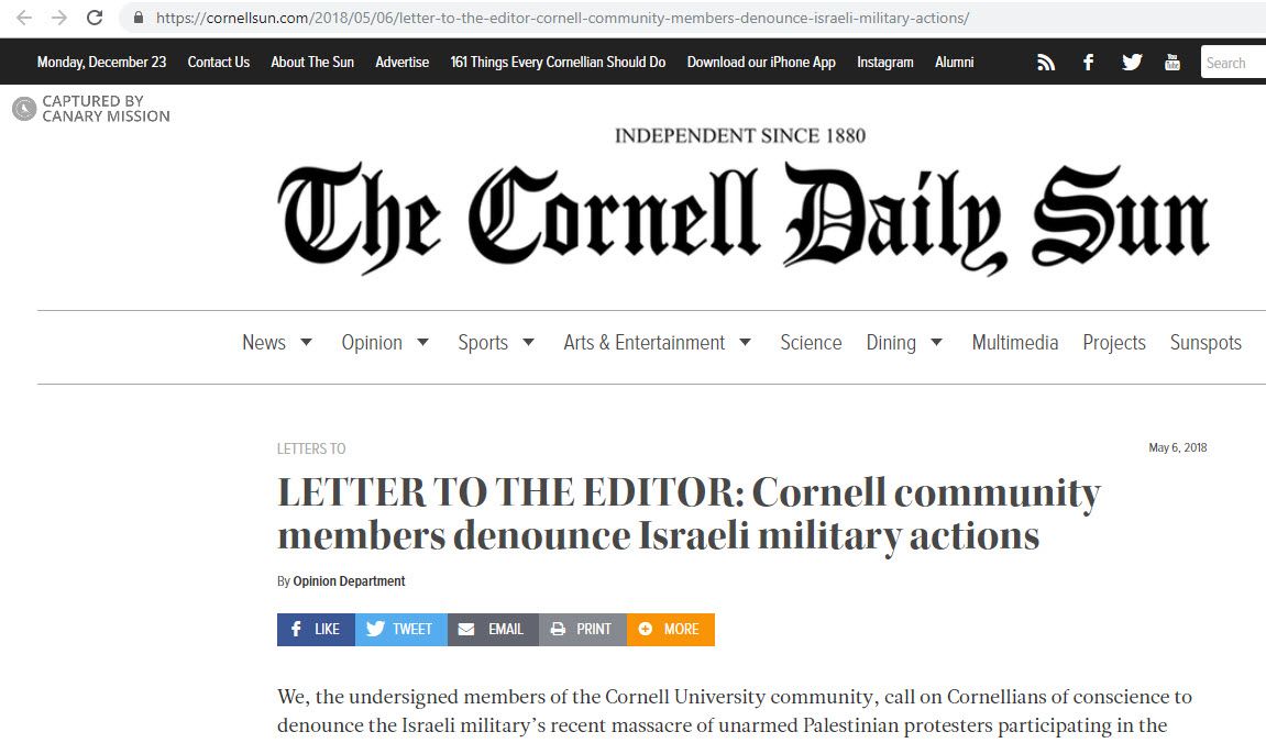 Eli Friedman, cornellsun.com - May 6, 2018
