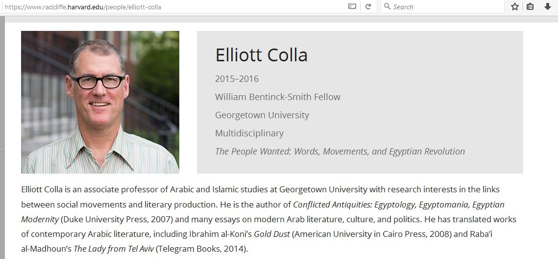 Elliott Colla, radcliffe.harvard.edu - 18 Jul 2016