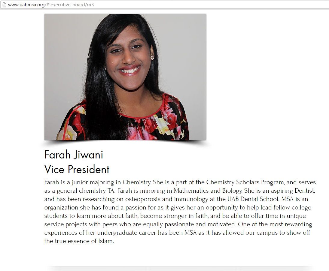 Farah Jiwani, uabmsa.org - 3 Aug 2016