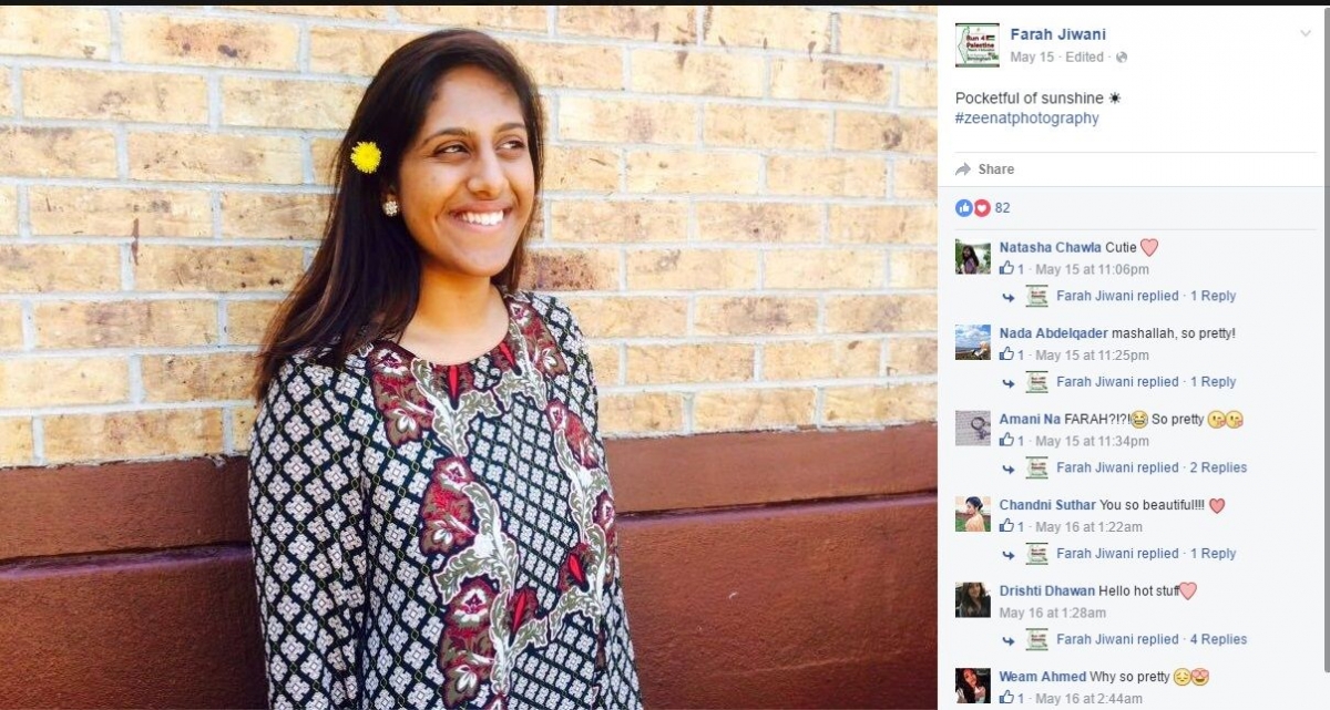 Farah Jiwani, Facebook - 15 May 2016