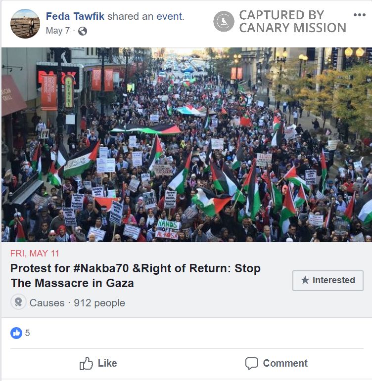 Feda Taha, Facebook - May 7, 2018