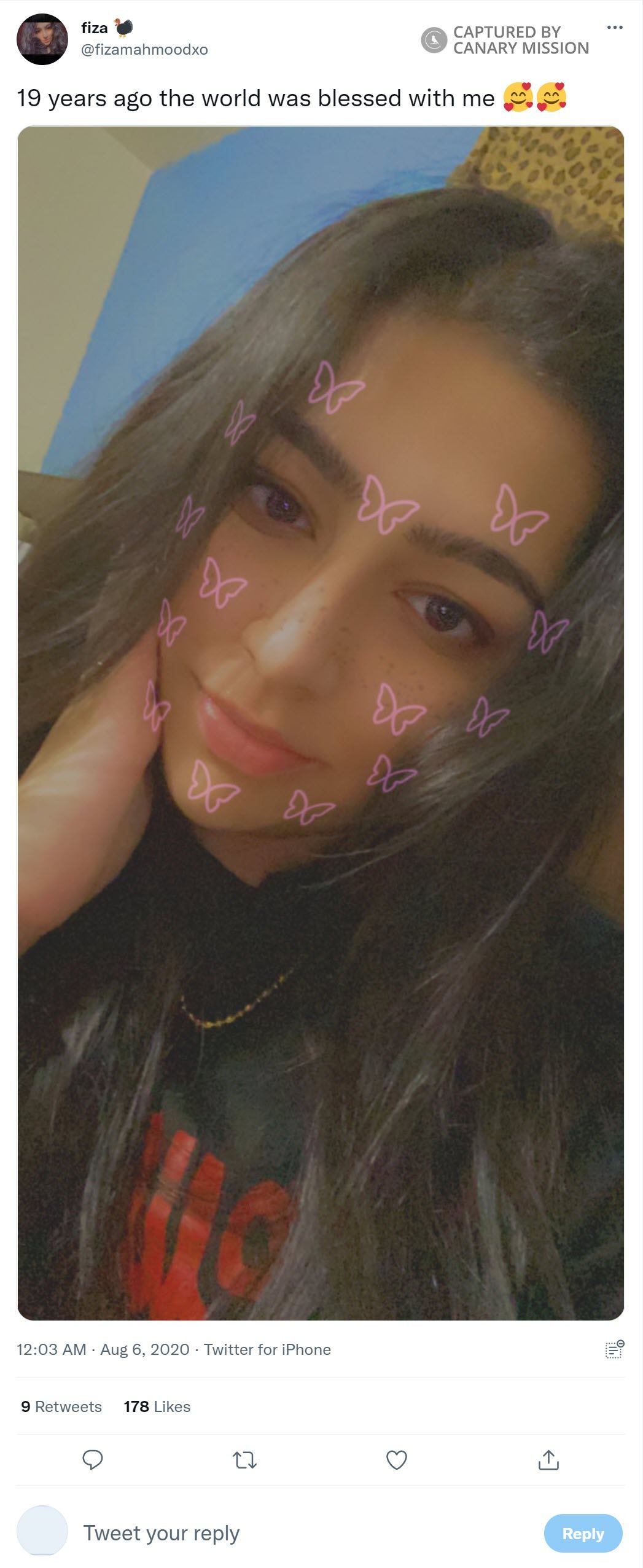 Fiza Mahmood, Twitter - Aug 6, 2020