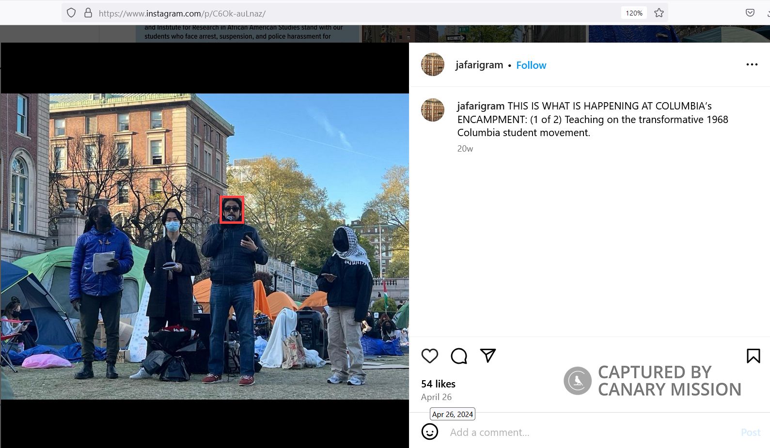 Frank Guridy, Columbia University, spoke at the pro-Hamas encampment at Columbia in April 2024