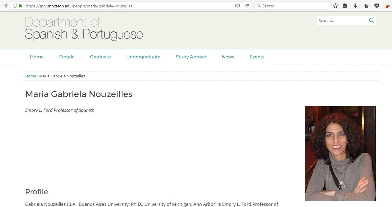 Gabriela Nouzeilles, spo.princeton.edu - May 8, 2017