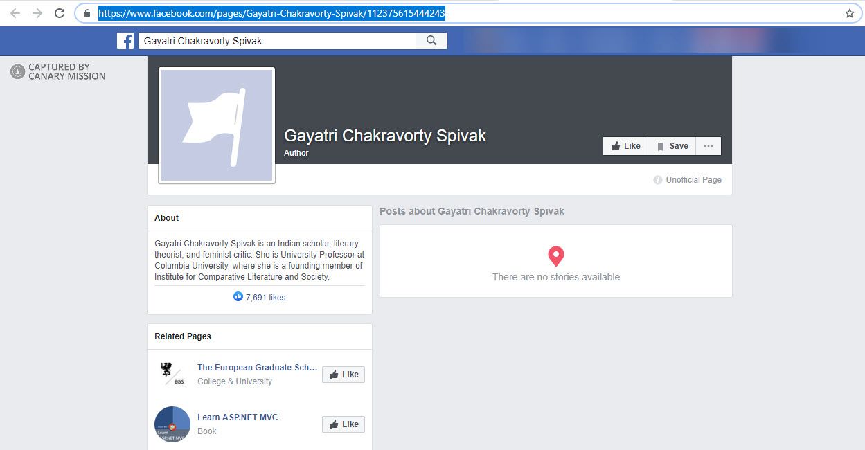 Gayatri Spivak, Facebook - Jul 11, 2017