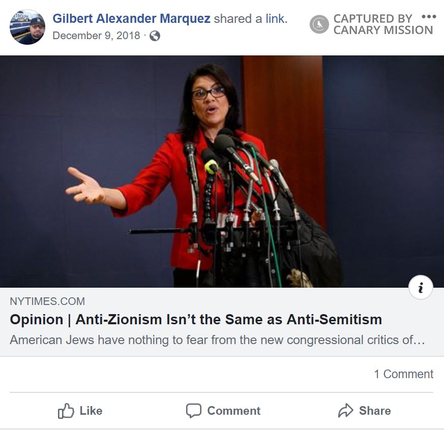 Gilbert Alexander Marquez, Facebook - Dec 9, 2018