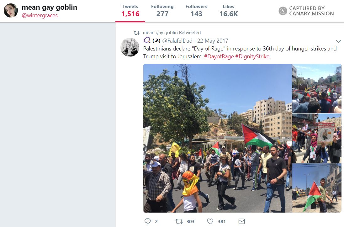 Grace Krikie, Twitter - May 22, 2017