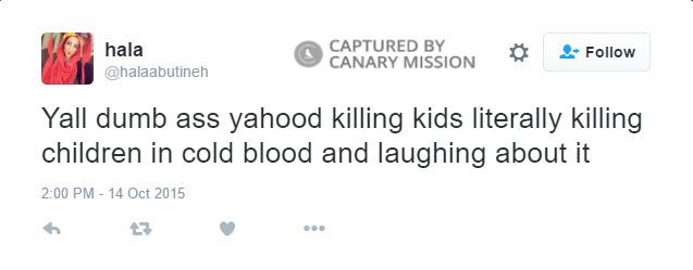 Hala Abutineh, Twitter - Oct 14, 2015