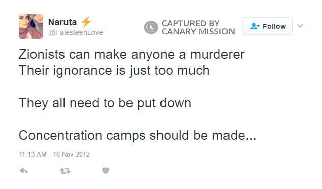 Halima Eid, Twitter - Nov 16, 2012