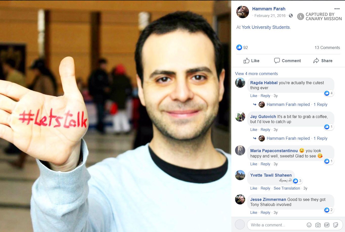 Hammam Farah, Facebook - Feb 21, 2016