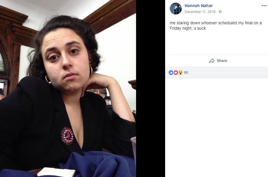 Hannah Nahar, Facebook - Dec 11, 2016