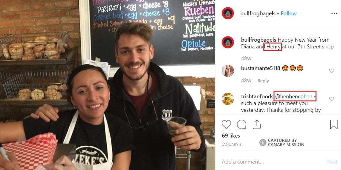 Henry Cohen, Instagram - Jan 3, 2019