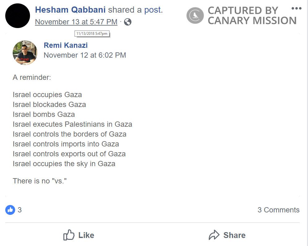 Hesham Jarmakani, Facebook - Nov 13, 2018