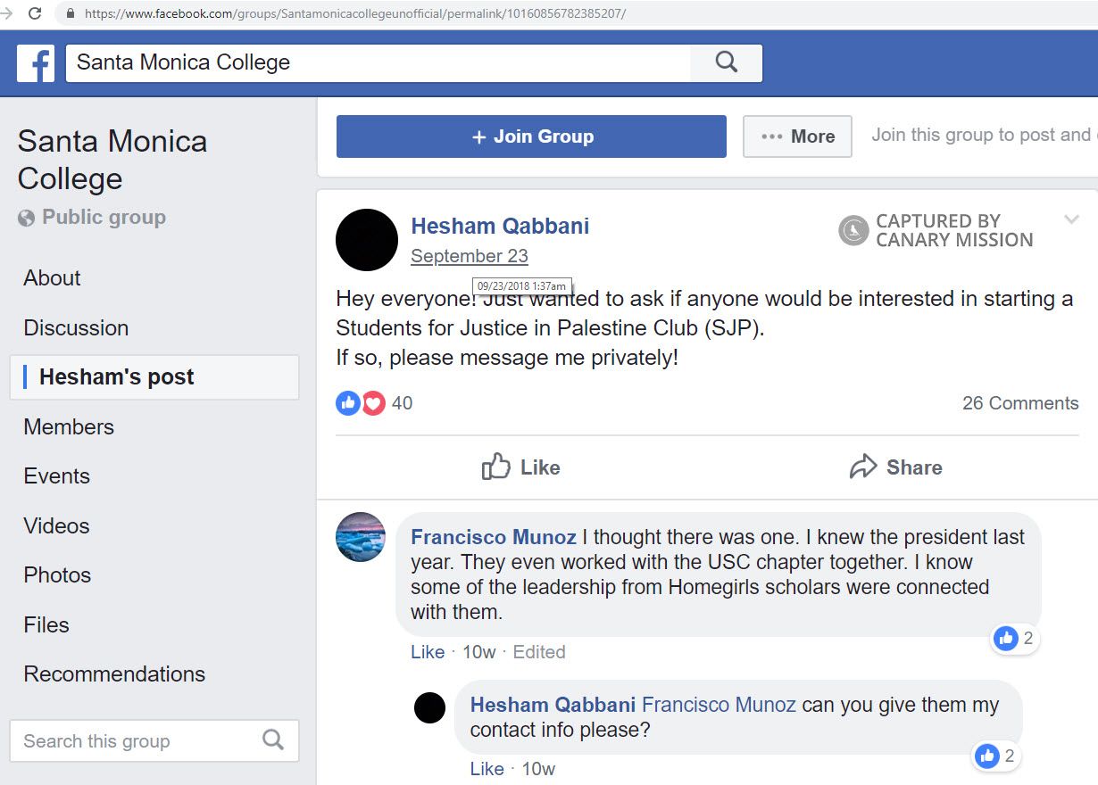 Hesham Jarmakani, Facebook - Sep 23, 2018