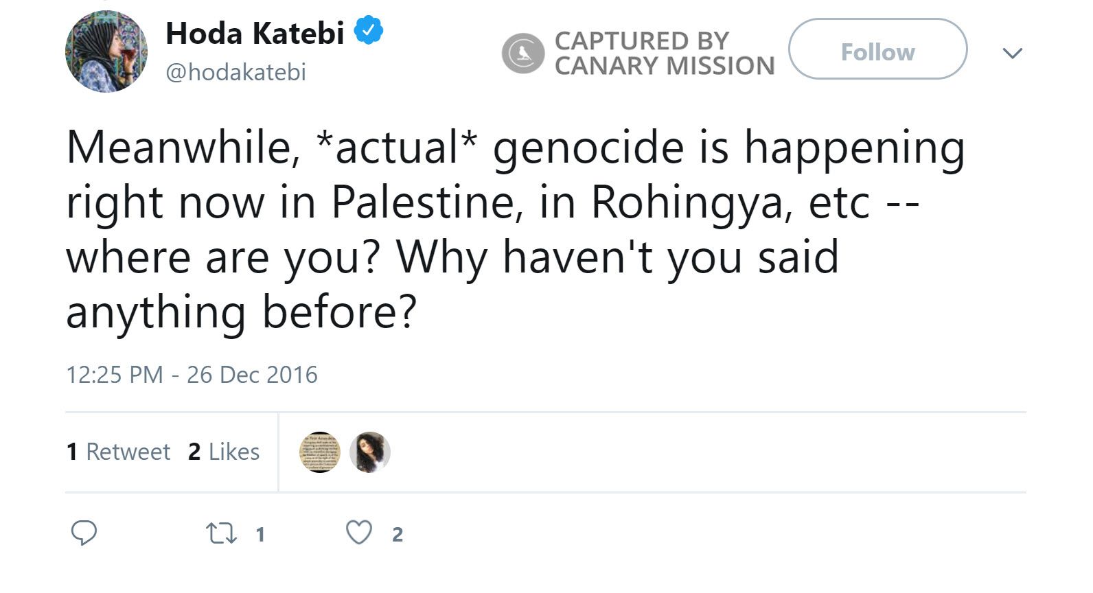 Hoda Katebi, Twitter - Dec 26, 2016