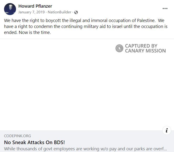 Howard Pflanzer, Facebook - Jan 7, 2019