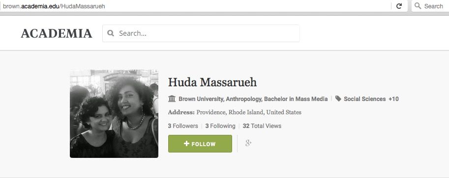 Huda Massarueh, brown.academia.edu - 03 May 2016