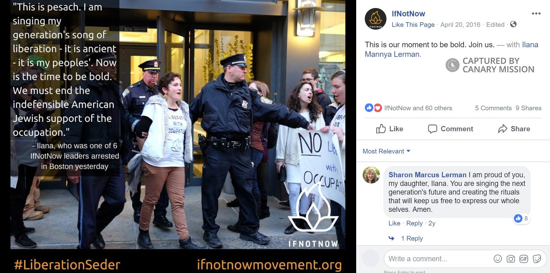 Ilana Lerman, Facebook - Aug 13, 2018