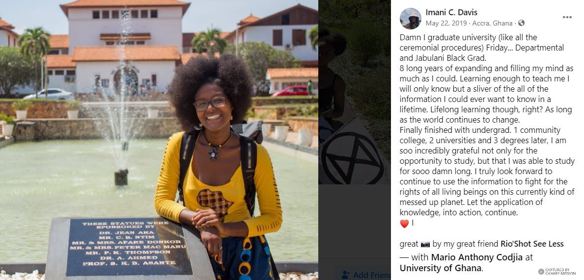 Imani C. Davis, Facebook - May 22, 2019