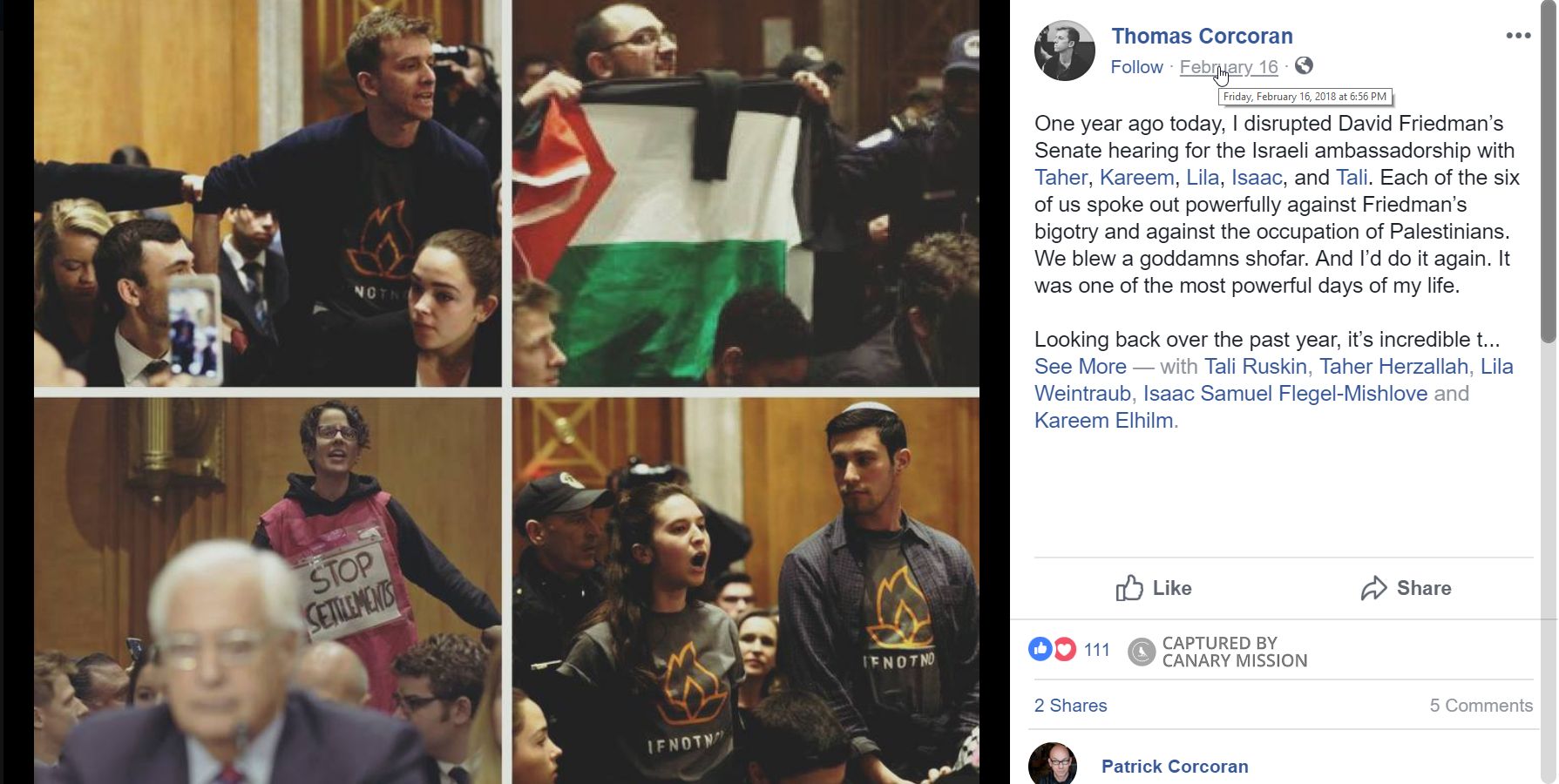 Isaac Flegel-Mishlove, Facebook - Feb 16, 2018