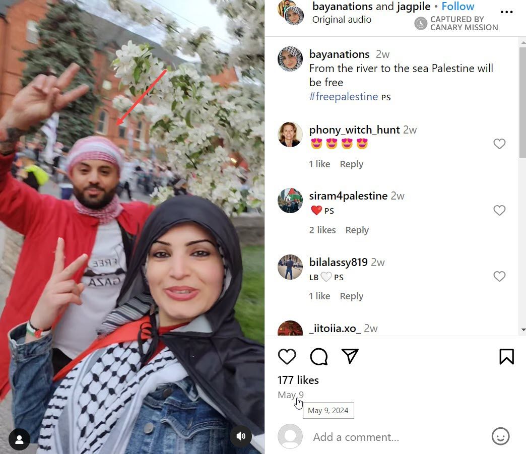 Jag Ghankas participates in a pro-Hamas encampment at UofT 