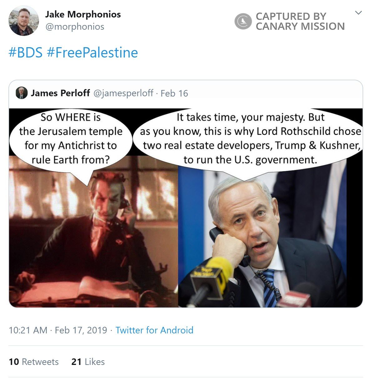 Jake Morphonios, Twitter - Feb 16, 2019