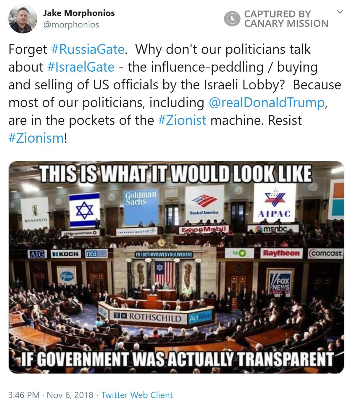 Jake Morphonios, Twitter - Nov 5, 2018