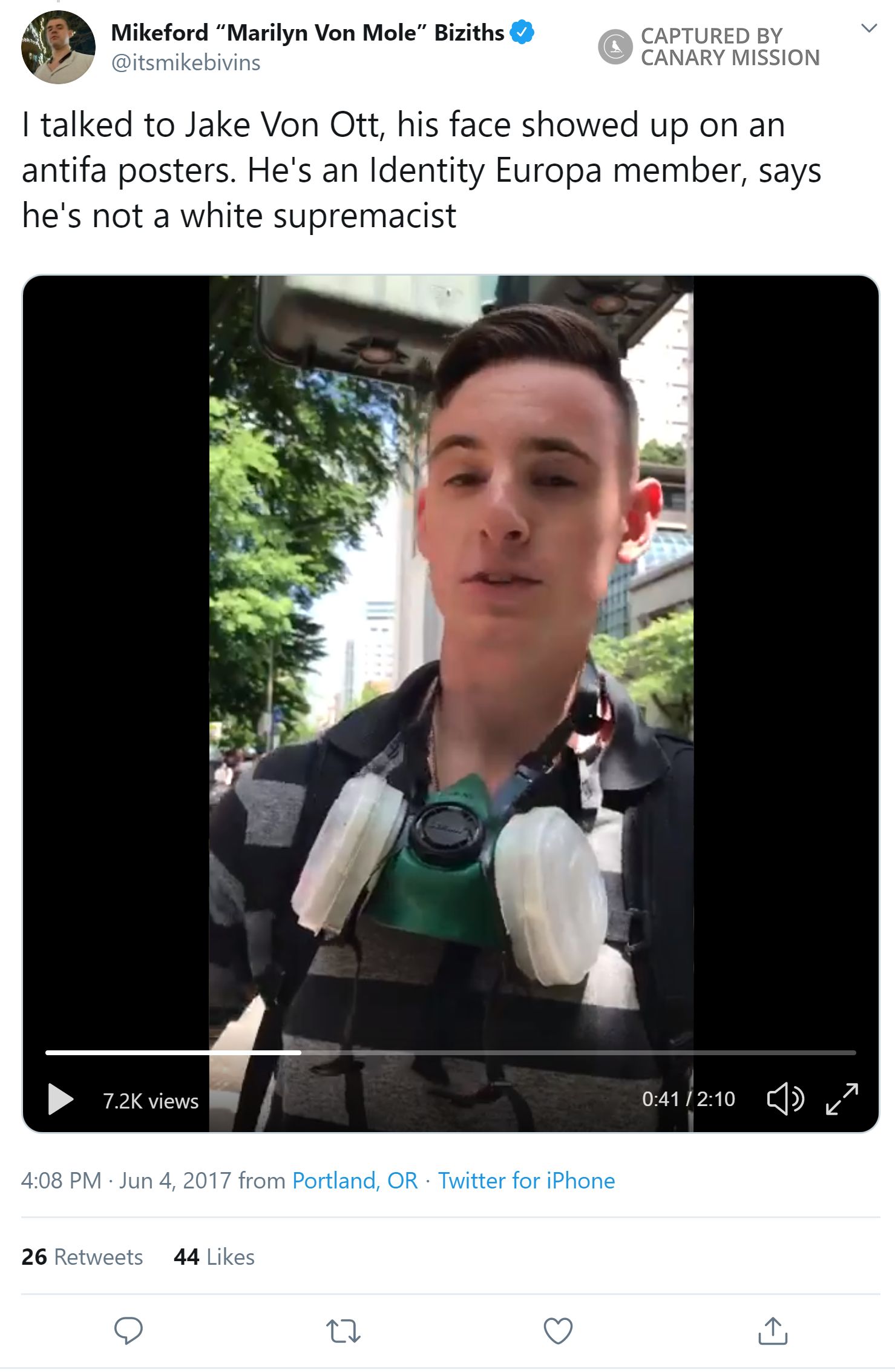 Jake Von Ott, Twitter - Jun 4, 2017