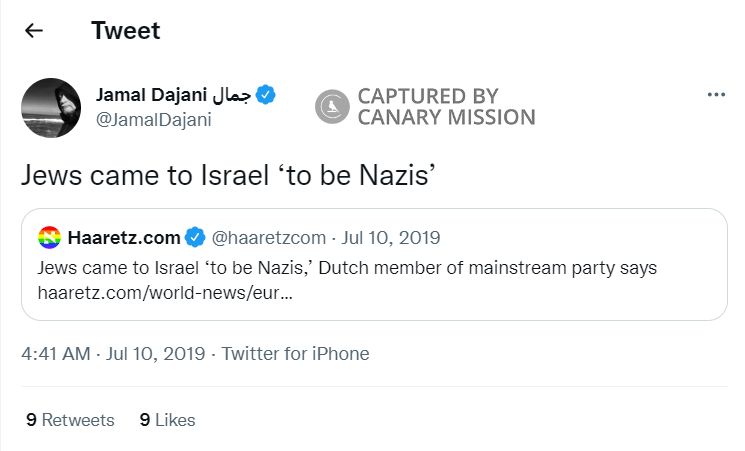 Jamal Dajani, Twitter - Jul 10, 2019