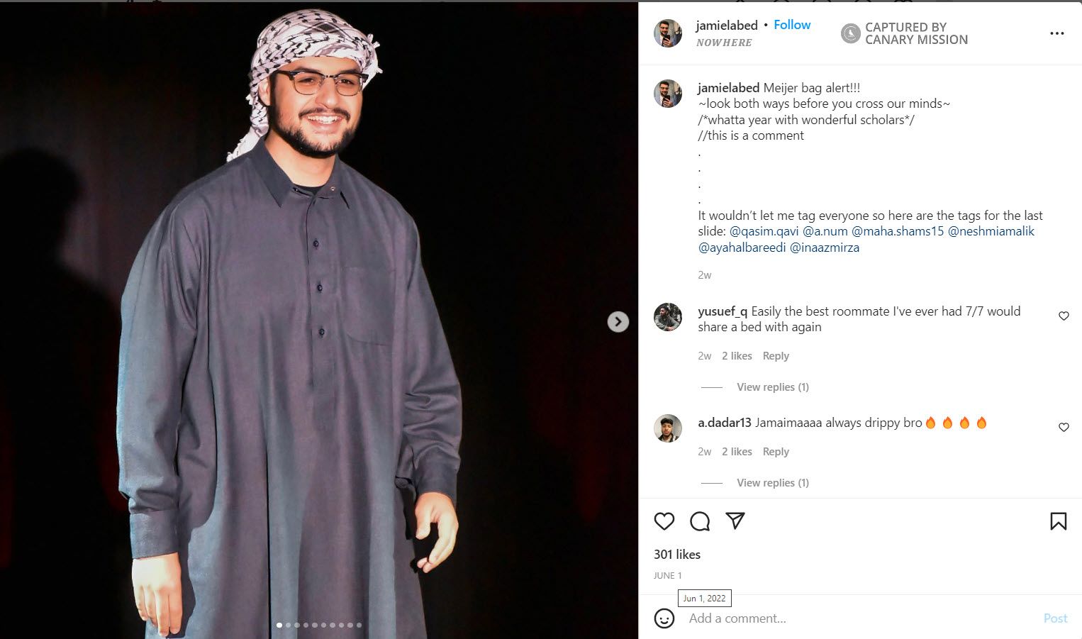 Jamiel Abed, Instagram - Jun 1, 2022