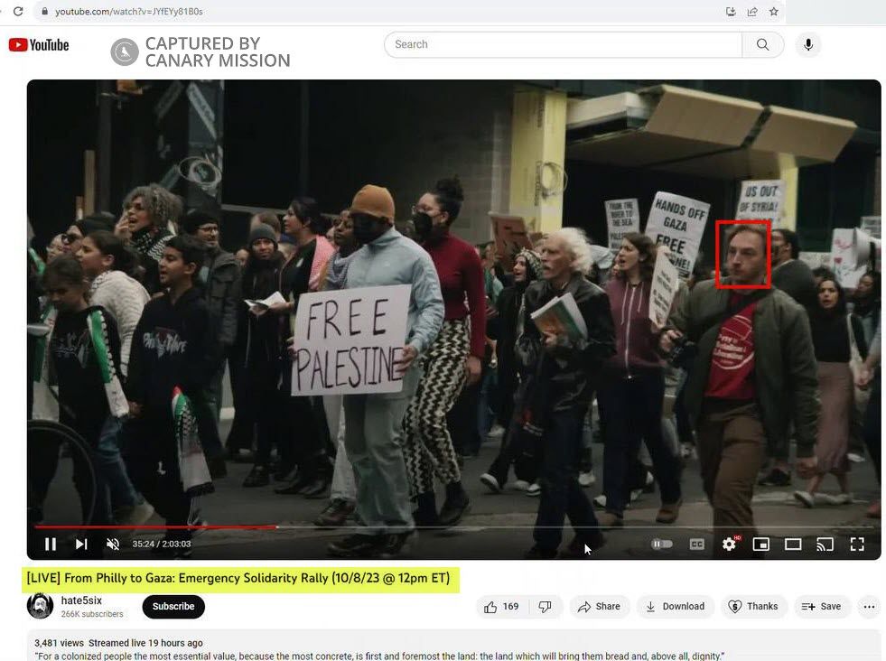 Jason Bixon’s protest appearance, Philly: Emergency Solidarity Rally