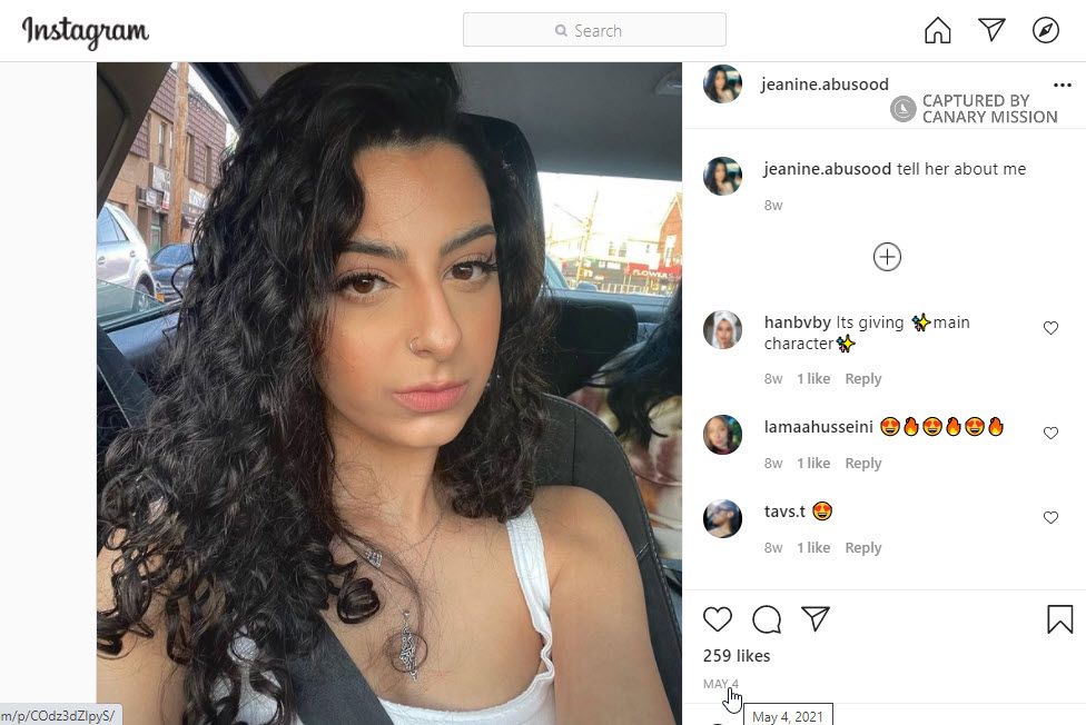 Jeanine Abusood, Instagram - May 4, 2021