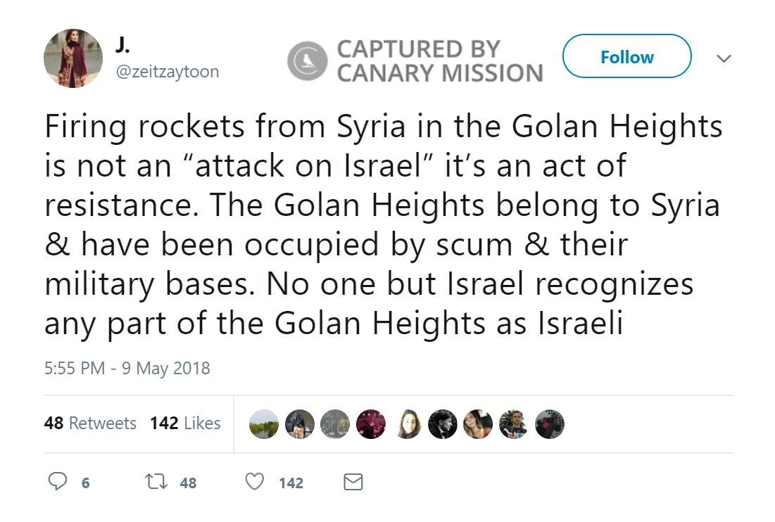 Jenna Hassan, Twitter - May 9, 2018