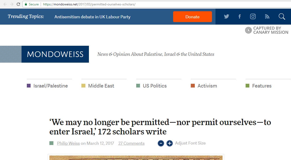 Jessica Carr, mondoweiss.net - Mar 12, 2017